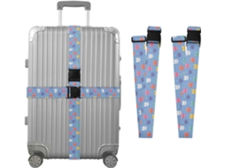 Conjunto De 2 Cintas Bagagem Com Estampa Gato Para Malas, Cintas De Viagem, Acessórios Para Cintos, Conector De Bagagem