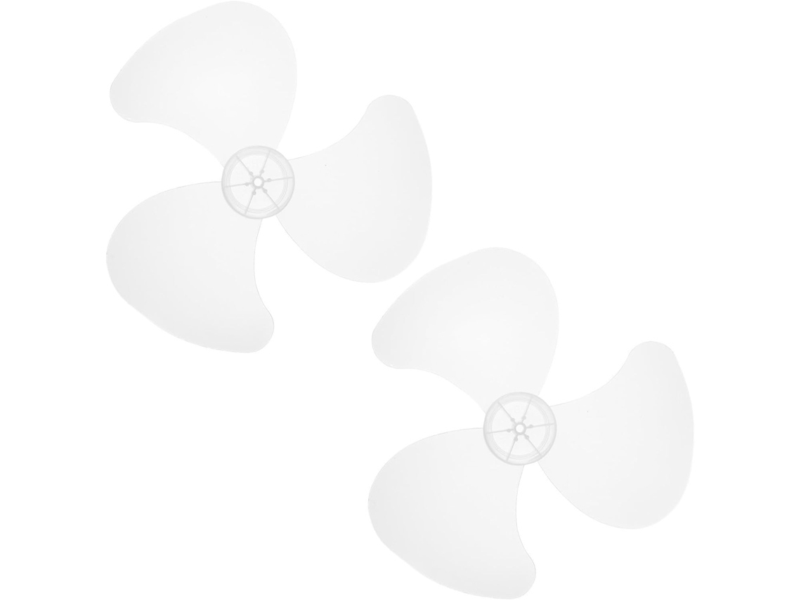 Doitool Conjunto De 2 Pás Ventilador Plástico Branco, Com Três Lâminas, Para Ventiladores De 14e 16 Polegadas