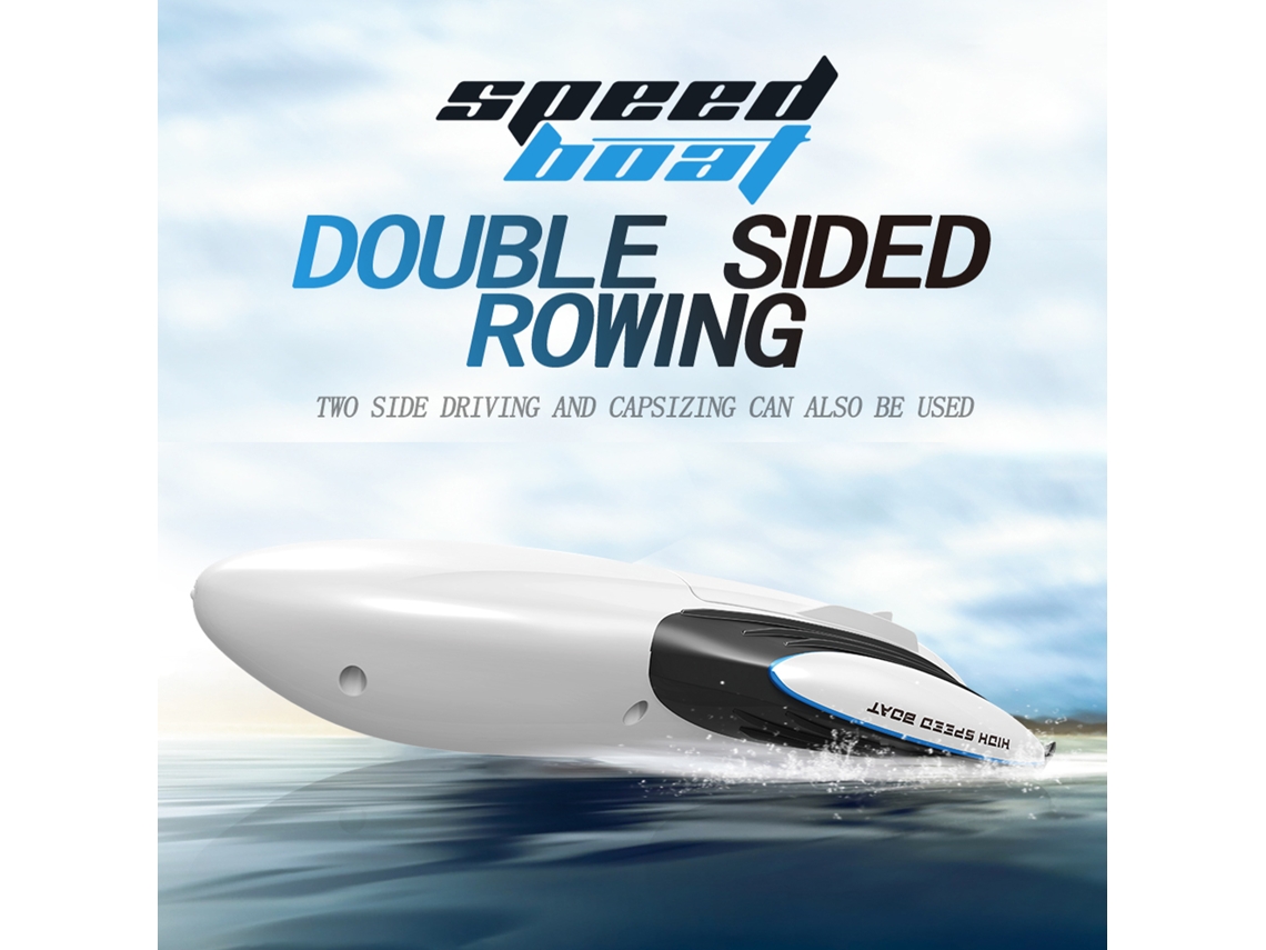 Barco De Controle Remoto 2.4g Velocidade Alta Bote Competitivo Double Face Brinquedo Elétrico Para Crianças Em Piscinas E Lagos