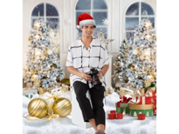 Laxiscreed Fundo Natal Para Retratos E Crianças, Decoração Festiva 1.5m X 2.1m