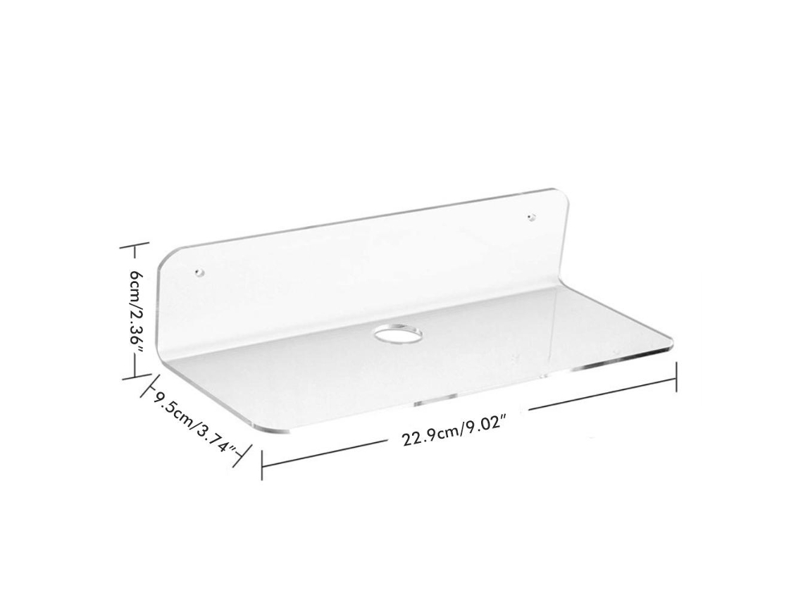 Floating Shelves Wall Mounted Wall Storage Rack (acrylic Clear, 2 Pack) Eoocoo
