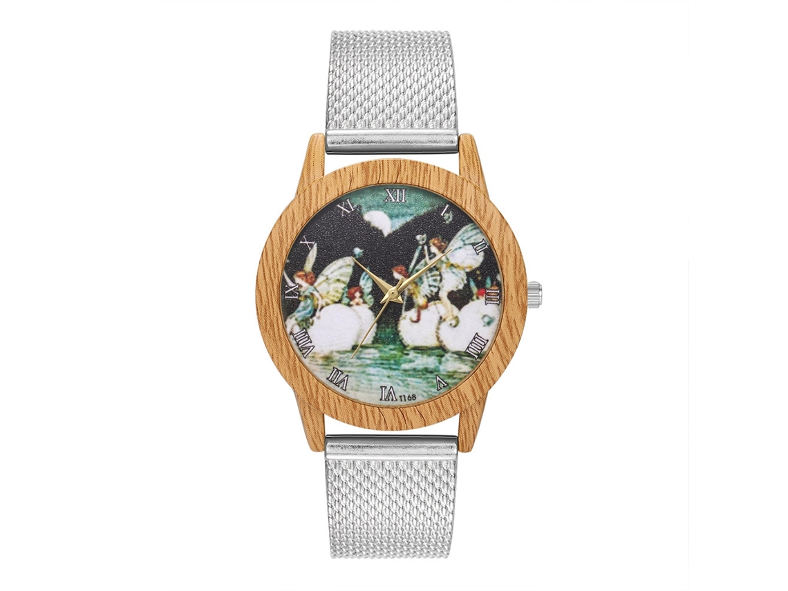 Reloj De Pulsera De Quartzo Fashonable Para Mujer Plata Popular