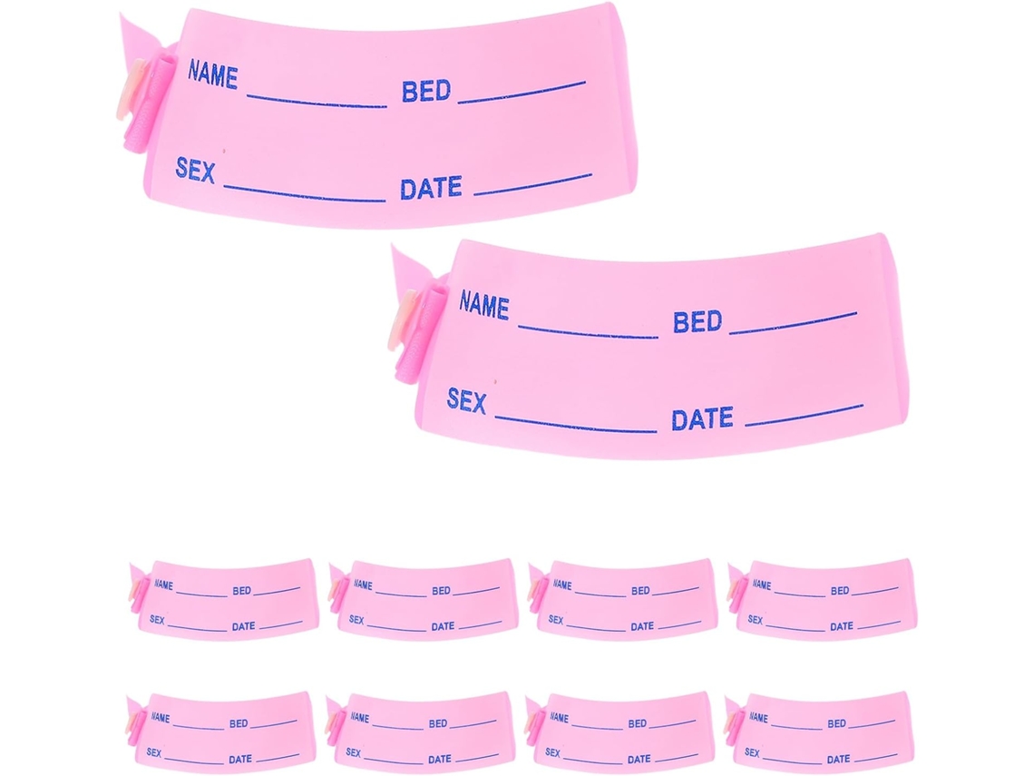 Nuobesty 100-Pulseiras de Identificação Hospitalar Pulseiras Descartáveis para Pacientes, Acessórios para Auxiliares de Auxiliares