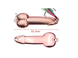 Isca de Pesca com Lure Sequin e Pluma 36g Ouro Rosa