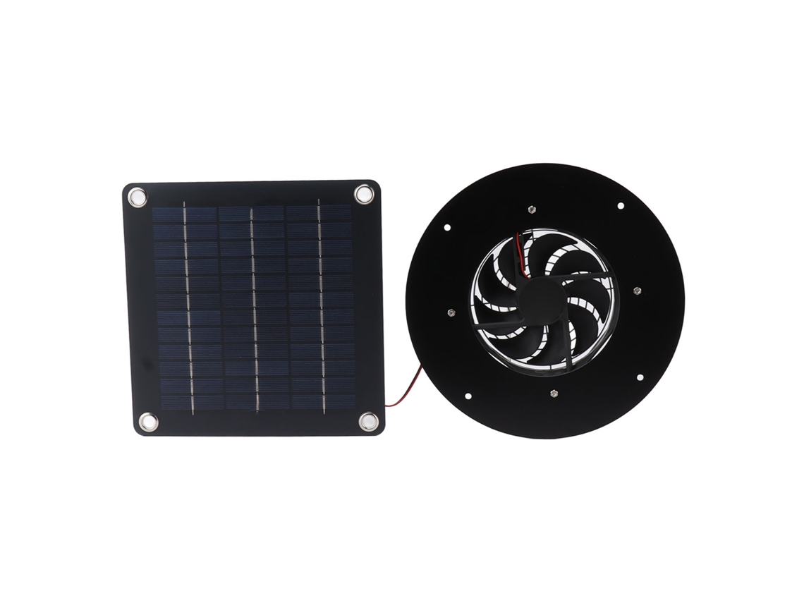 Kit De Exaustor Movido A Energia Solar 22 Cm Painel Solar Portátil Exaustor 20 W Para Rv Galinheiros Estufas Galpões Casas Para Animais De Estimação