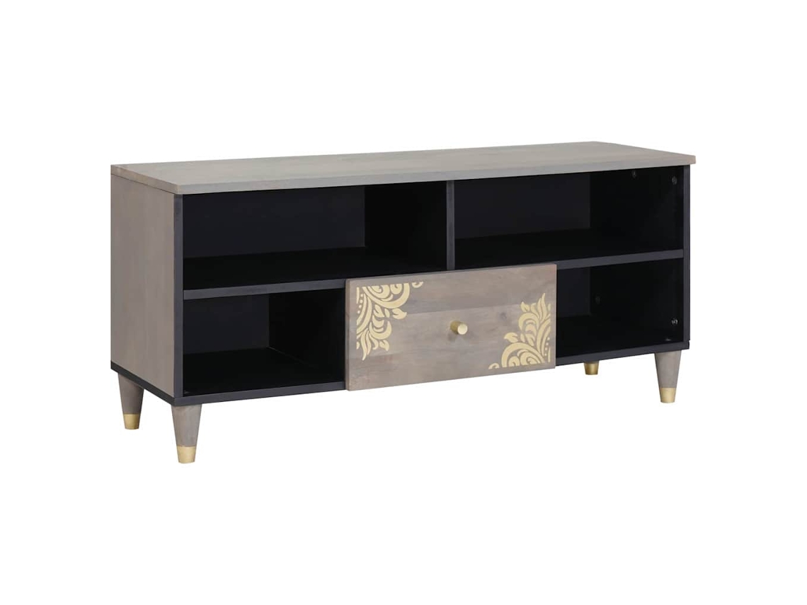 Vidaxl Gabinete Para Tv Com Gaveta Cinzeto 100 X 33 X 46 Cm