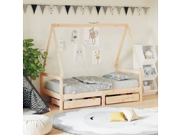 Kids Bed Frame, Kids Bed Frames Vidaxl Marrom Madeira De Pinho (80 X 160 Cm)