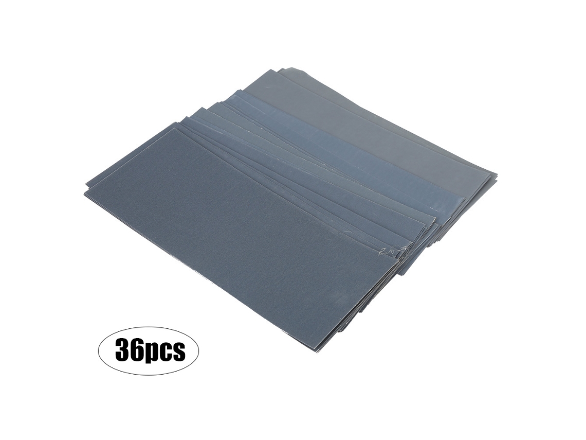 Conjunto De 36 Folhas De Lixa Abrasiva Para Polimento, Grãos 400 A 3000 Aquaforge