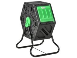 Composteira Giratória de 65L em Aço e Plástico Verde + Preta SINI TECH STORE