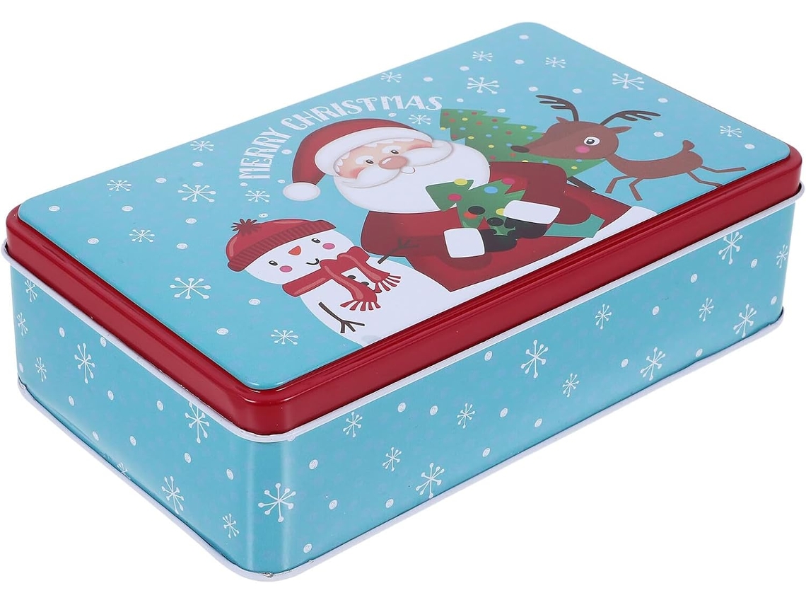 Lata Para Biscoitos E Doces De Natal, Design Natalino Adorável, Material Durável E Portátil Para Festas Presentes