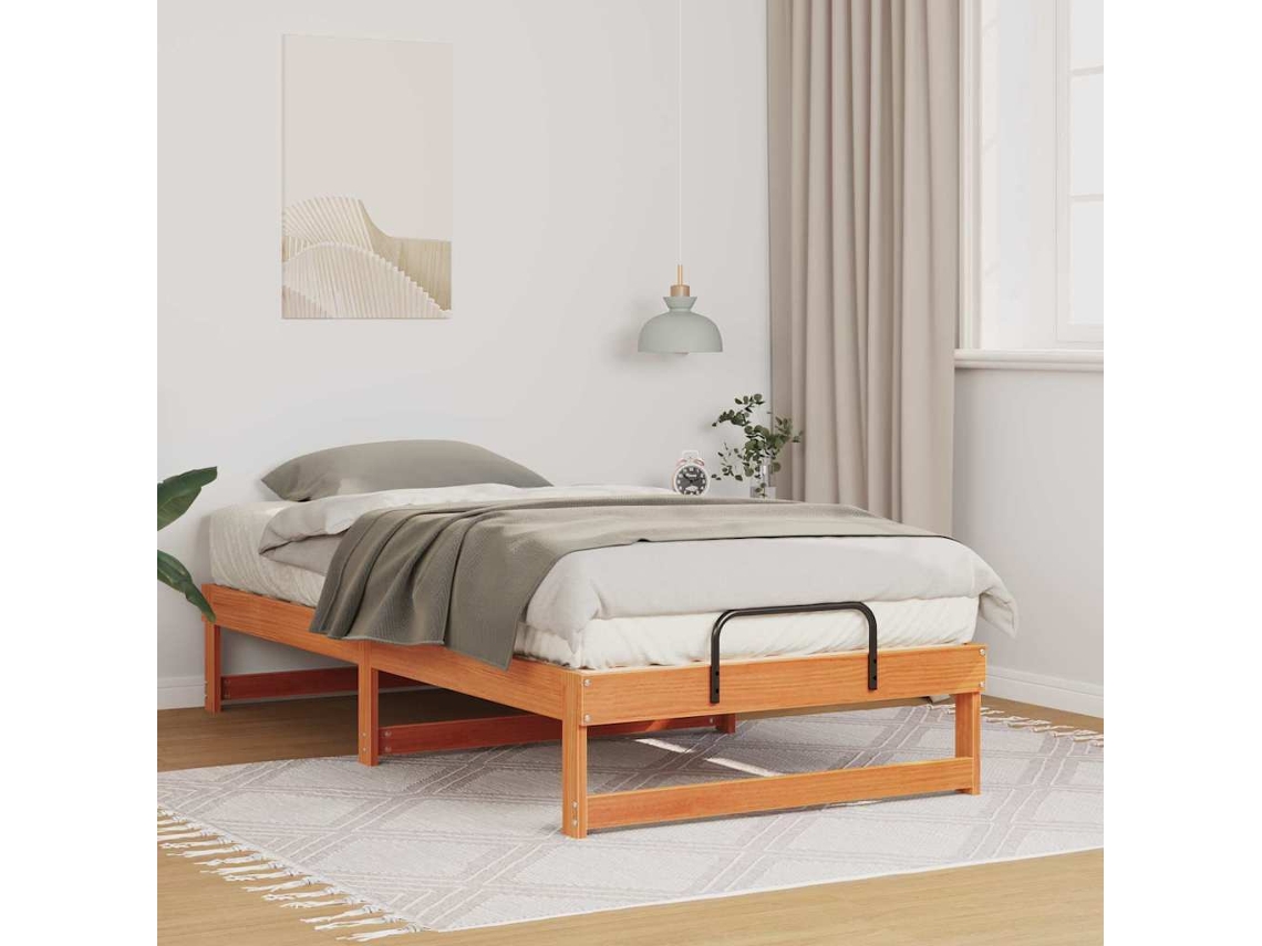 Vidaxl Estrutura Da Cama Castanho 90 X 200 Cm