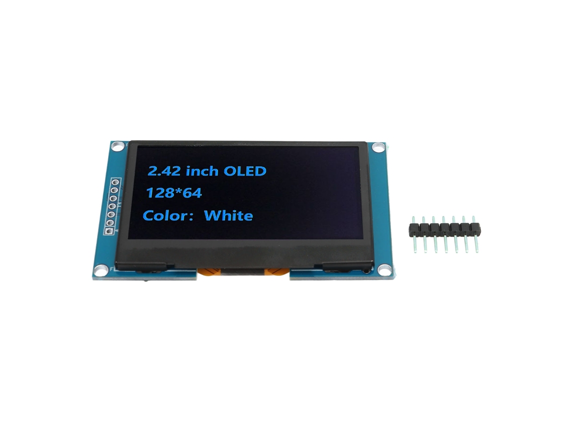 Módulo de Tela Oled de 2.42 Polegadas com Porta Série Spi e Controlador Ssd1309 para Diy Mra091c Azul