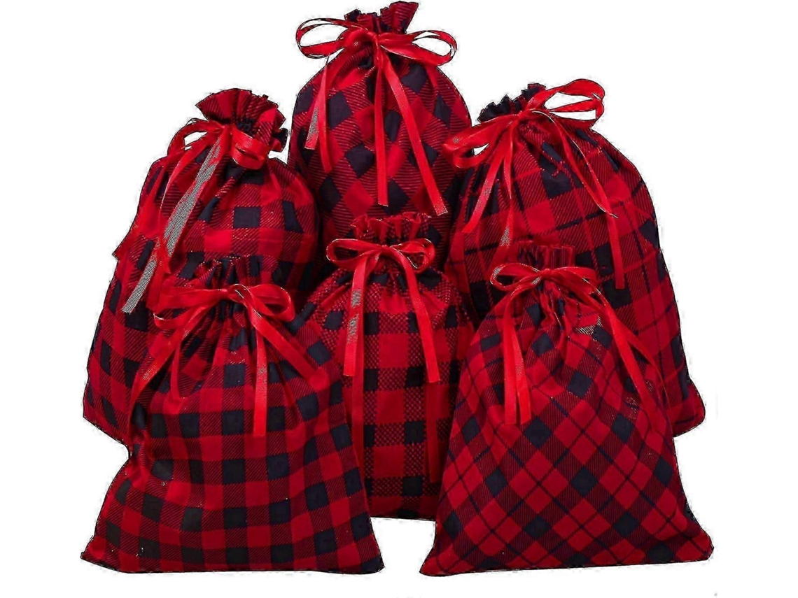Meia Natalina Em Veludo Vermelho Com Detalhes Brancos, Para Doces E Presentes. Loja Olysi