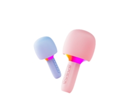 Microfone Bluetooth Ktv Alto falante Luz Rgb Efeito de Voz ZSANFS (rosa) | ZSANFS