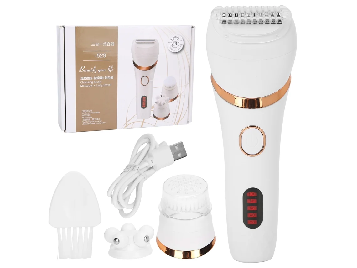 Depiladora Eléctrica 3en1 Para Mujer Recargable Usb