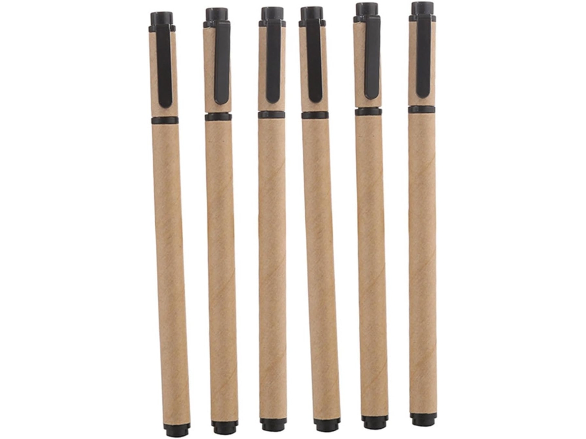 Conjunto De 12 Canetas Em Gel Criativas Feitas Papel Kraft. Rollerball