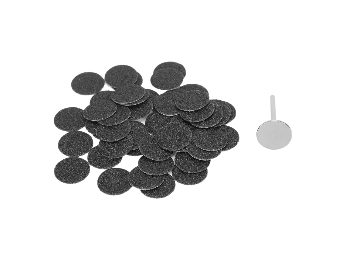 50 Discos De Lija Para Quitamieles Elétrico Accesorio De Reemplazo Herramienta De Pedicure Con Eje 15mm / 0.6in