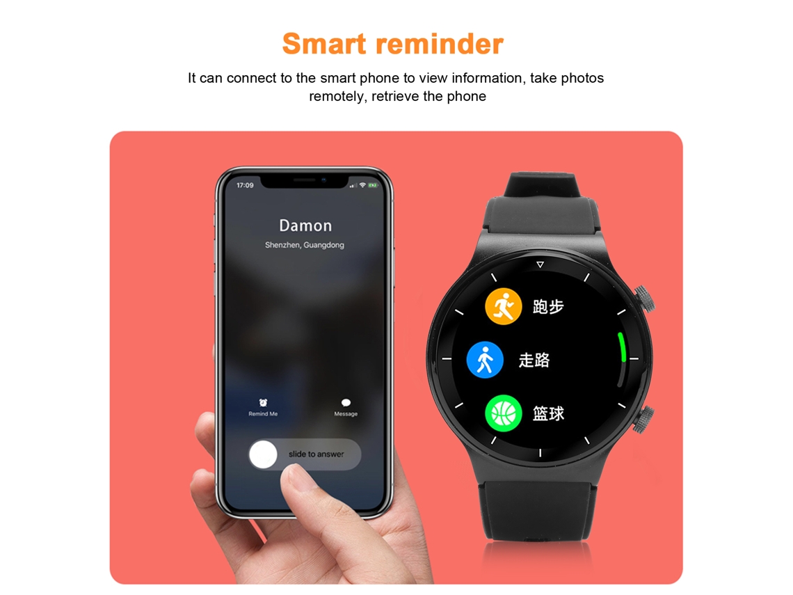Relógio inteligente EOOCOO com resistência IP68