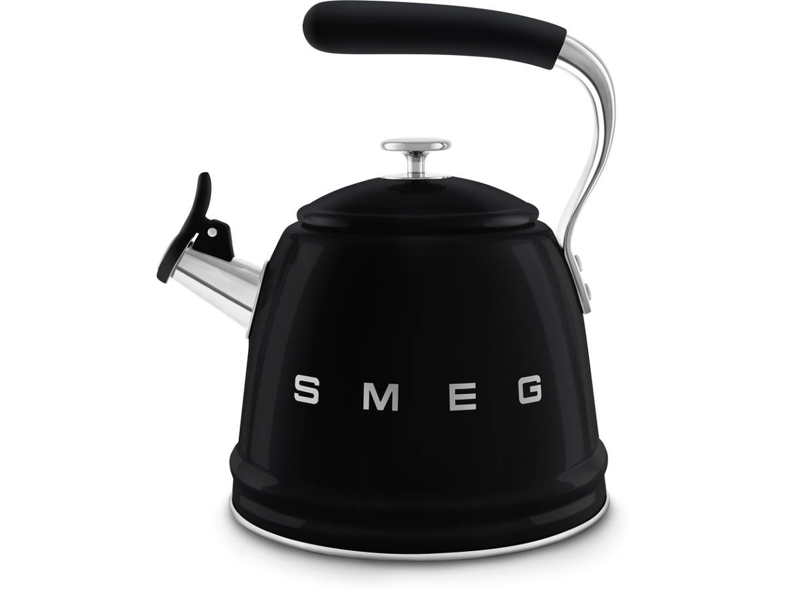 Chaleira de Aço com apito SMEG WKF01BL Preto (2,3 L)