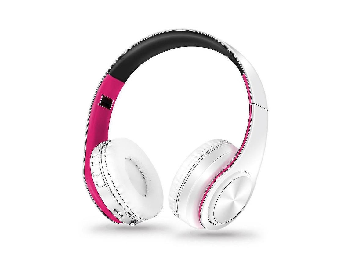 Auscultadores Bluetooth Wireless Folding Pink