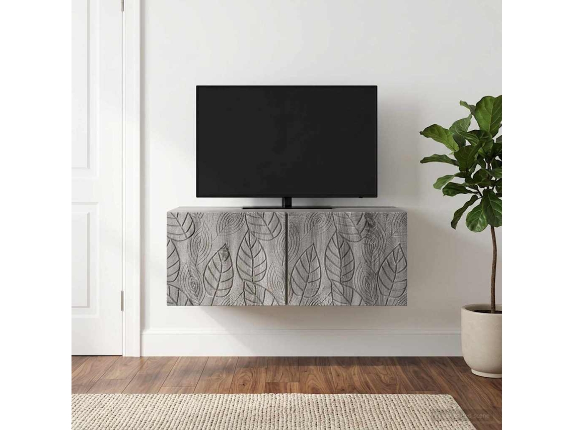 Vidaxl Gabinete De Tv De Parede 98 X 41 X 30 Cm Sonoma Cinzento
