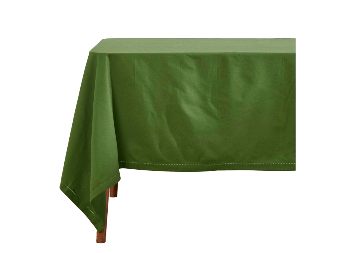 Homescapes Dark Olive Tablecloth 178 X 300 Cm