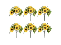 6Pcs Buquês de Girassol ALLINLESS