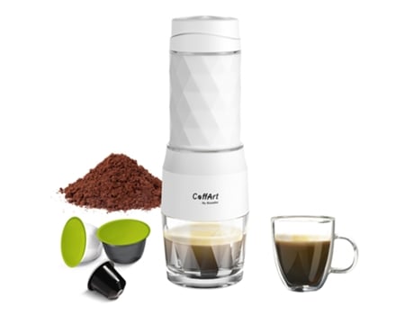 Máquina de Café Portátil BIOLOMIX Hs8439 13-18Bar Pressão Manual Cápsula Café Moído Recipiente de Água 80Ml