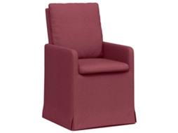 Conjunto 2 Cadeira De Jantar Vidaxl Vermelho Tecido (57 X 67 X 98 Cm)