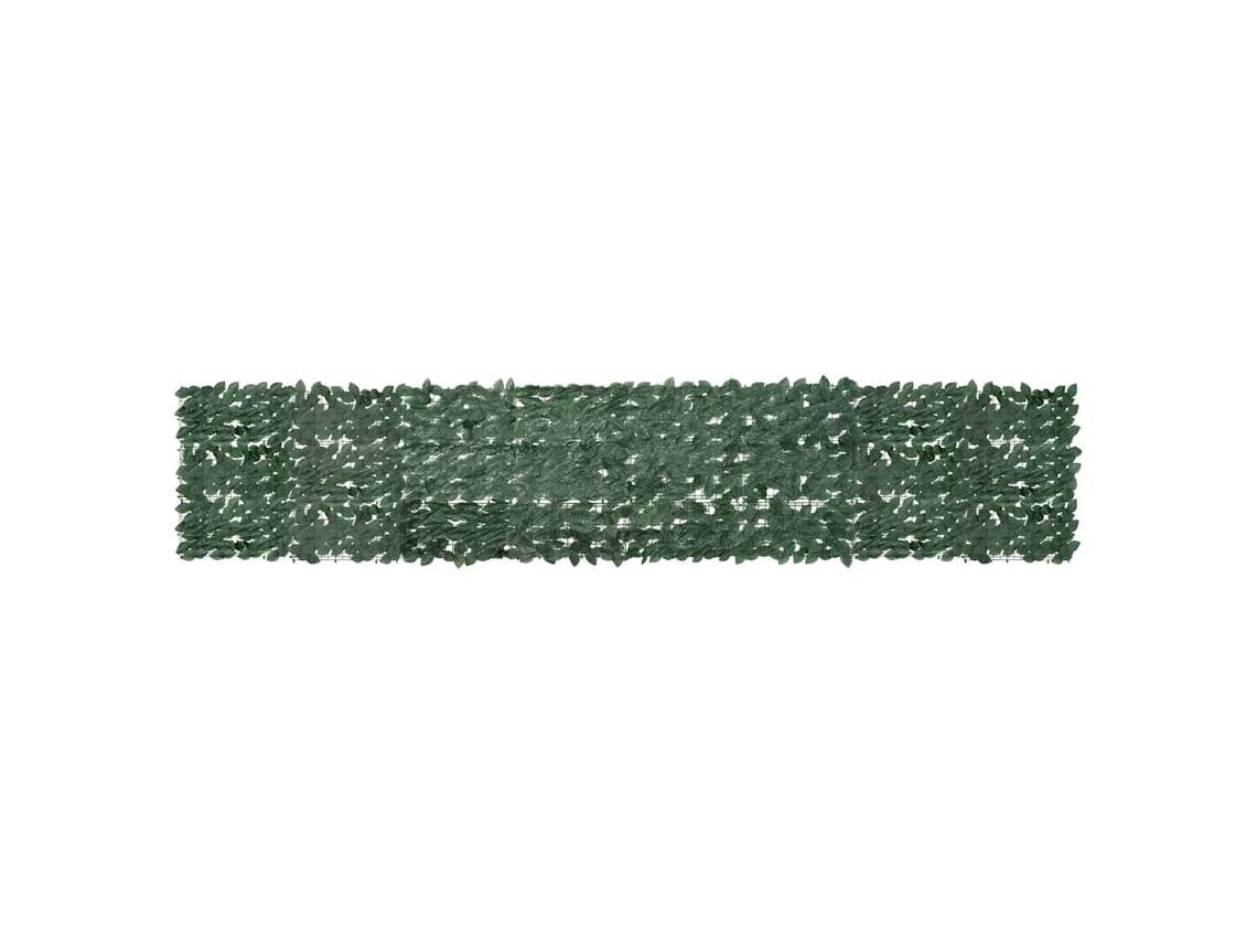 Vidaxl Tela De Varanda Com Folhas Verde-escuras 400x75 Cm
