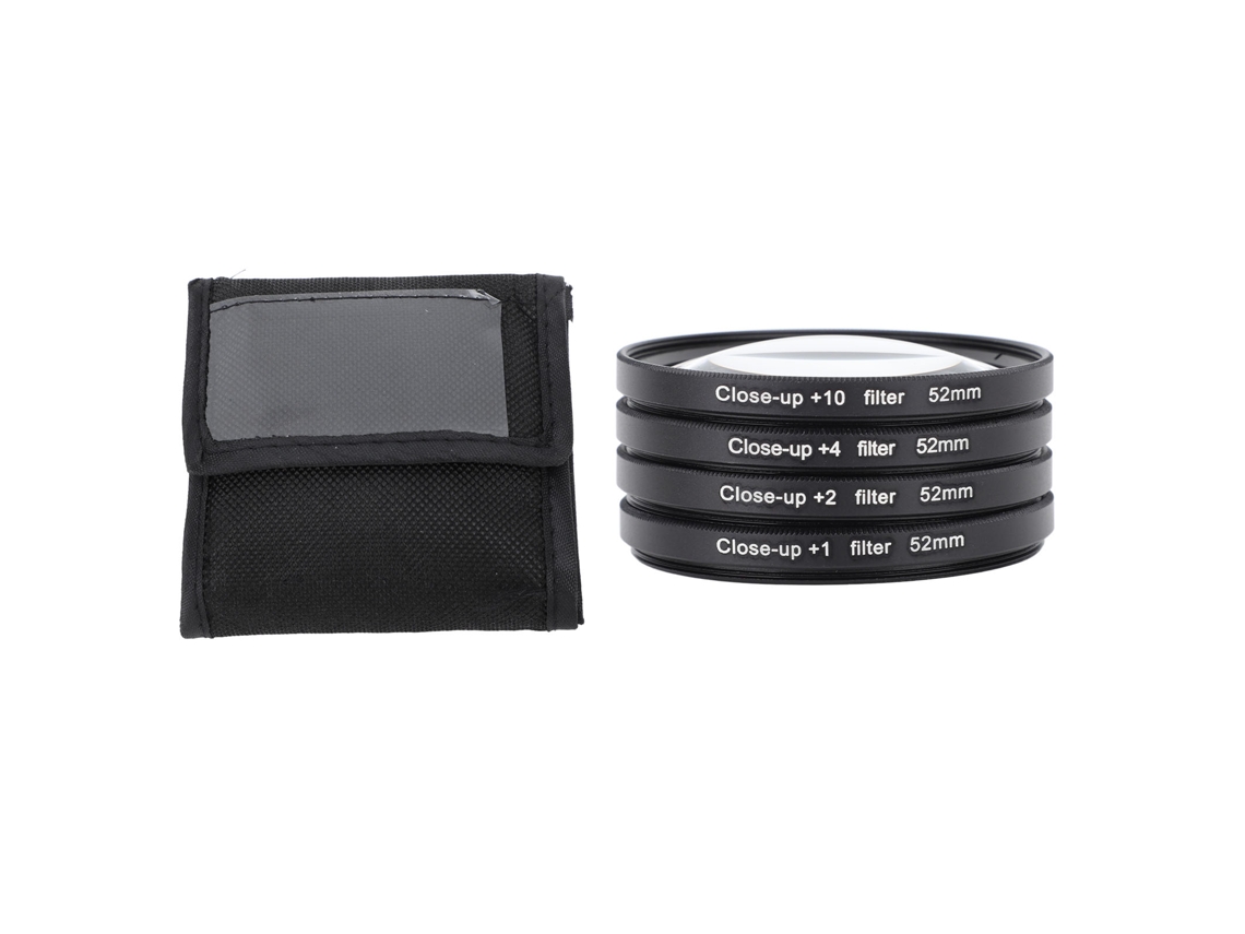 Kit De Filtros De Cierre Macro 4 Em 1 +1 +2 +4 +10 Lente De Cristal Óptico Com Capa Para Câmera Digital 52mm