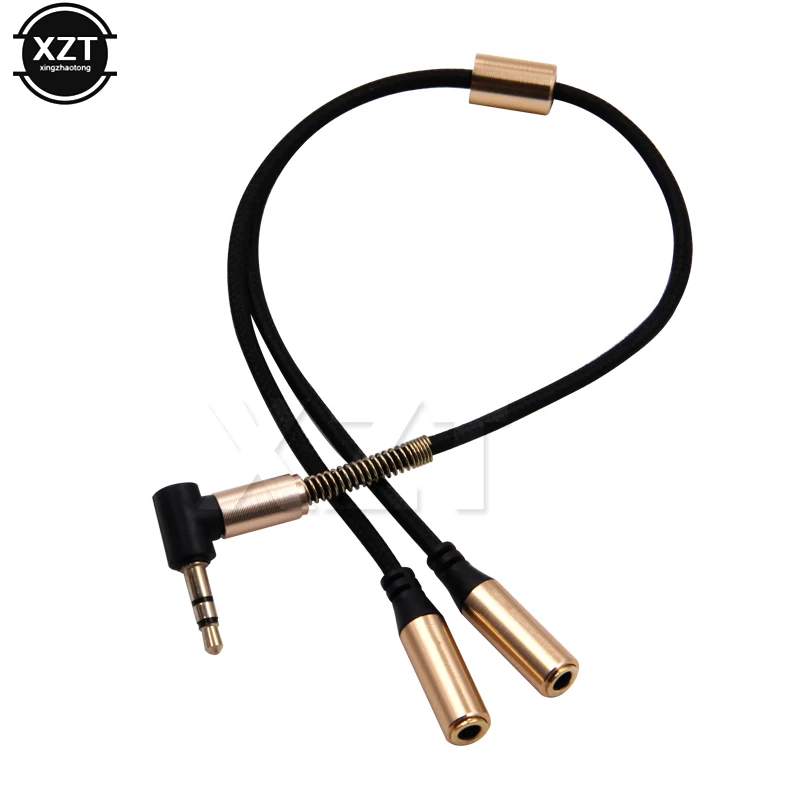 Fone Ouvido Duplo Cabo Divisor 1 para 2 com Conector Padrão 3,5 Mm, Cabo de Áudio Universal em Formato Y para Fone De Ouvido