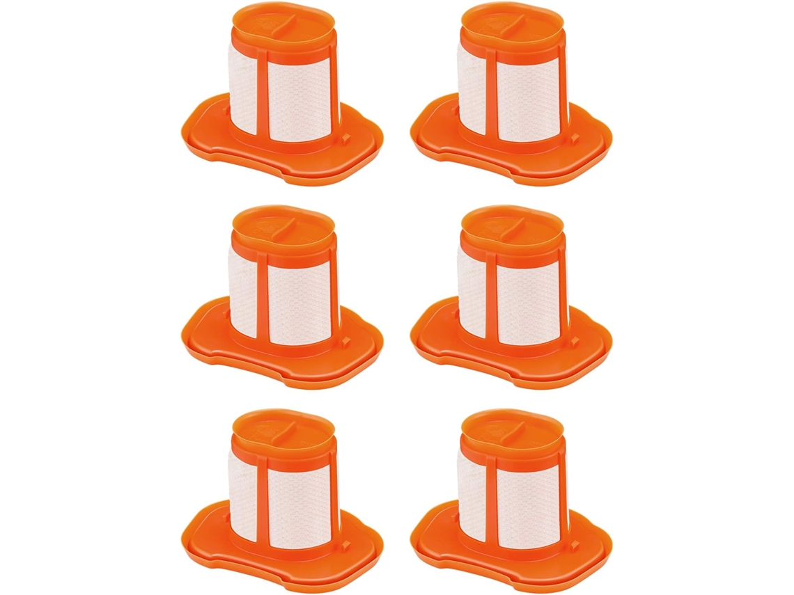 Pacote com 6 Filtros de Reposição para Aspiradores Pó Portáteis Black+decker Hhvk320j10, Hhvk515j00ff e Hhvk515jp07 BRILVIBERA