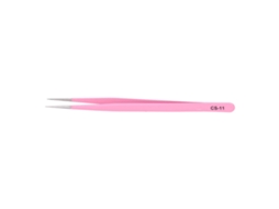 Pinça De Grafting De Cílios Antiestática Aço Inoxidável Para Extensão De Cílios Rosa Cs-11