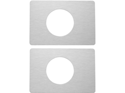 Conjunto De 2 Placas Reforço Para Reparo Portas Em Aço Inoxidável, Com Encaixe Perfeito Para Maçanetas Ideal Fixação De