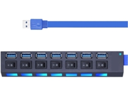 Hub Usb 3.0 De Alta Velocidade Com 4/7 Portas, Função Chaveamento