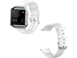 Pulseira De Couro Encerado Branco Para Smartwatch, Pu, Joia