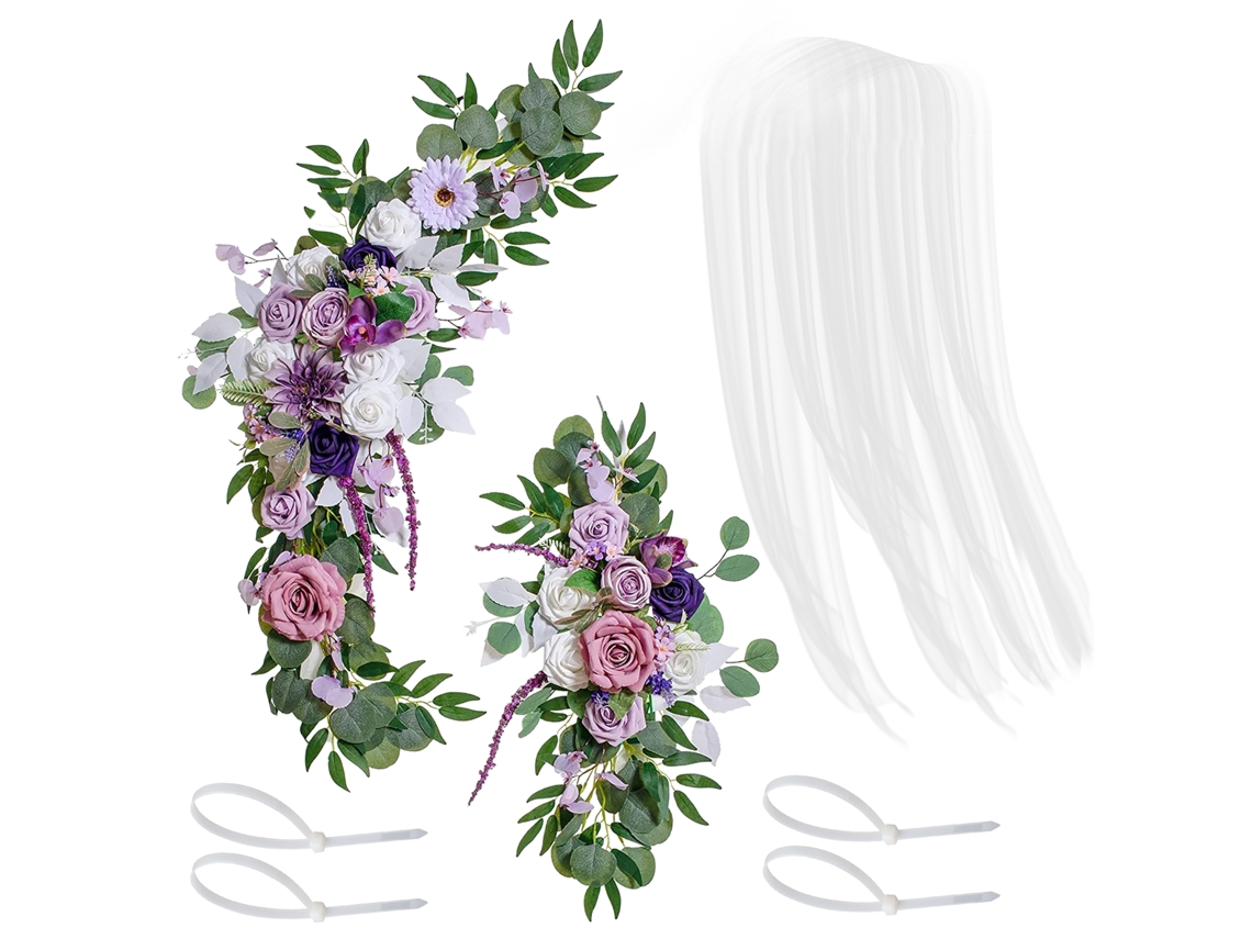 Arco de Casamento Roxo com Flores LAXISCREED
