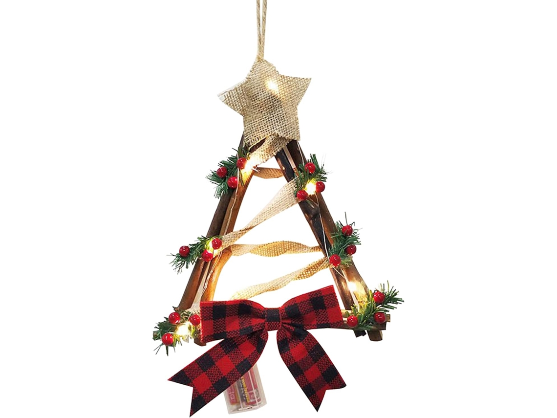 Couro De Suspensão Com Luz Led - Guirlande De Pour Porte Et Fenêtre - Decoração De Suspensão (triângulo)