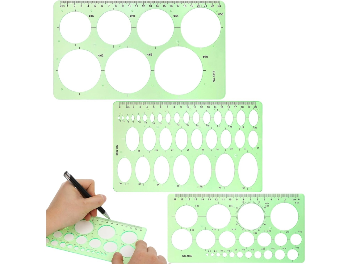 Kit De Réguas Cabilock, Ferramenta De Medição Para Arquitetura E Decoração, Ideal Para Desenho Arquitetônico, Modelos De
