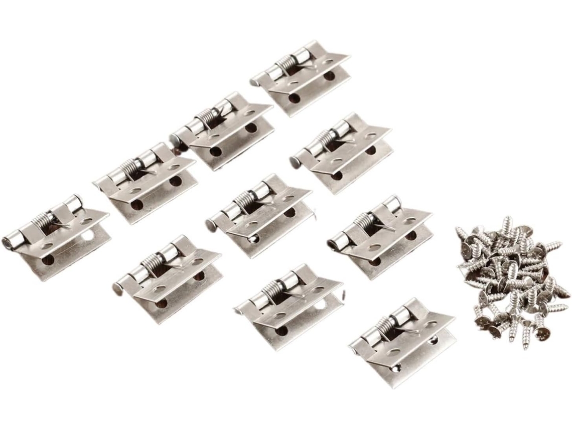 Conjunto De 50 Dobradiças Mola Em Aço Inoxidável Para Móveis, Com 4 Furos, Para Armários, Gavetas, Portas, Caixas De