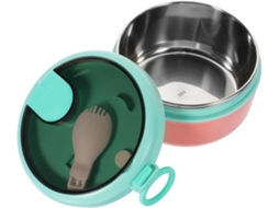 Lancheira Portátil Garneck De 900ml Em Aço Inoxidável Com Isolamento Térmico E Tampa Hermética, Cor Rosa, Estilo Bento