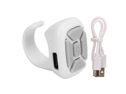 Anillo Controle Remoto Bluetooth Para Telefone, Disparador Câmera Selfie, Deslocamento Vídeos E Curtidas, Branco