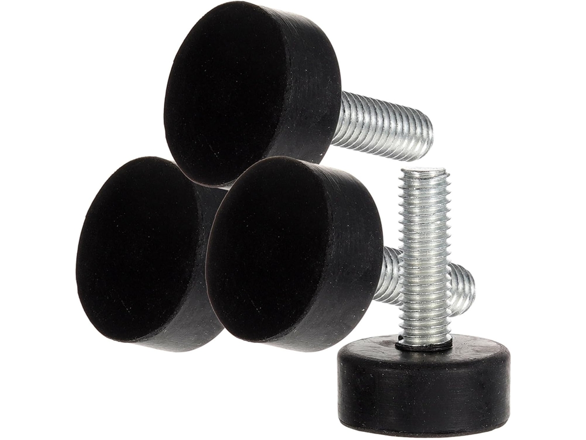 Doitool Conjunto De 4 Pés Borracha Ajustáveis Para Móveis, Resistentes, Com Absorção De Impacto E Nivelamento