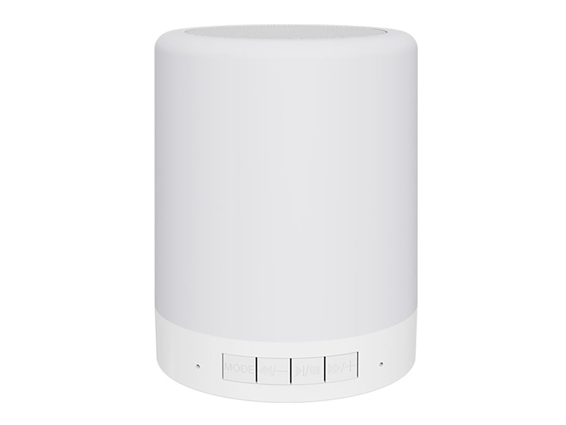 Altavoz Bluetooth portátil con luces, control táctil, pequeño, blanco | MARCA
