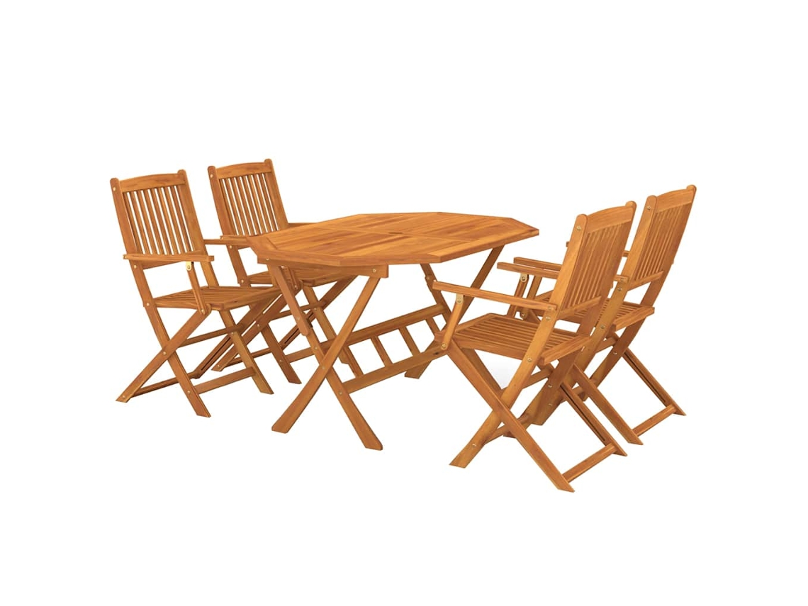 Dining Set, Dining Sets Vidaxl Marrom Madeira De Acácia (n/a)