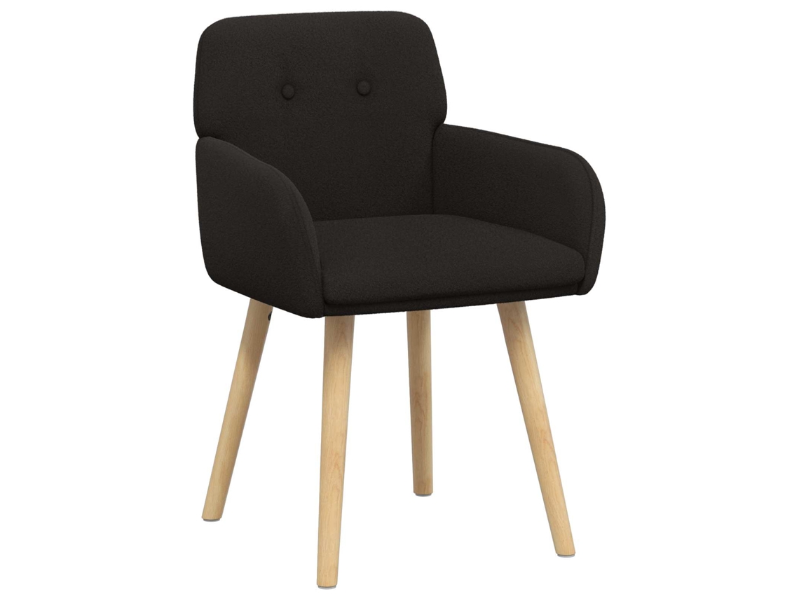 Conjunto 2 Cadeiras De Jantar Vidaxl Preto Bouclé (59 X 57 X 85 Cm)