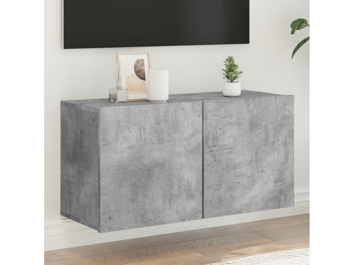Vidaxl Móvel De Parede Para Tv 80x30x41 Cm Cinzento Cimento