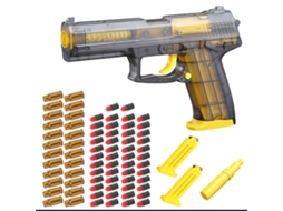 Pistola de brinquedo WalshLXq com ejeção de cartucho e revólver transparente para crianças, adolescentes e adultos.