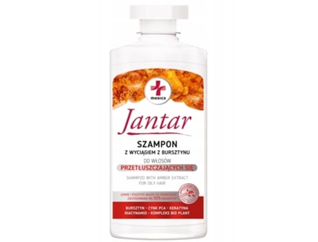 Jantar Medica Shampoo Extrato de Âmbar para Cabelos Oleosos, 330 ml Ideepharm